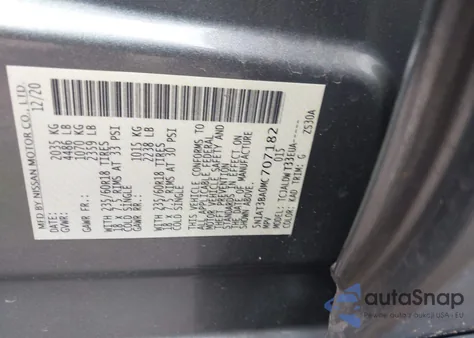 2021 Nissan Rogue Sv Fwd из США, поврежденный, VIN 5N1AT3BA0MC707182